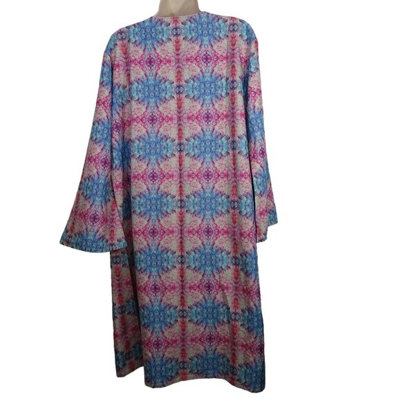 Zola London Colorful Open Front Kimono Cardigan Duster Jacket Women Size M/L - Picture 3 of 9